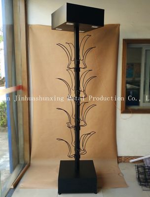 L700mm W700mm Car Accessories Display Rack , Helmet Display Stands With Hook