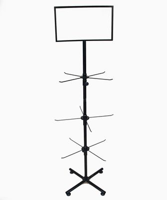 3 Tiers 550mm Width 1780mm Height Rotating Display Rack For Phone Case