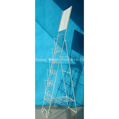 휴대용 TUV 승인 H1000mm 금속 잡지 진열대, 백색을 가진 책꽂이