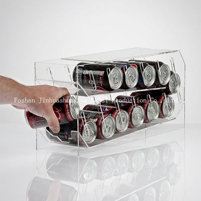 휴대용 TUV 2 타이어 인증서 투명 아크릴 저장 상자 음료, 플라스틱 통조림 식품 저장실 보관 랙