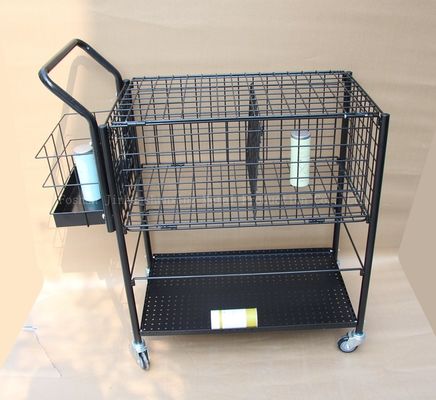 800mm 높은 370mm 넓은 스포츠 장비 저장 선반 볼포트 325 공 테니스 가르치는 손수레, 까만 색깔