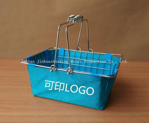 135mm 높이 285mm 현대 농가 장식 욕실용 시장 스타일 철사 바구니, 손잡이가 있는 주방, 천 가방