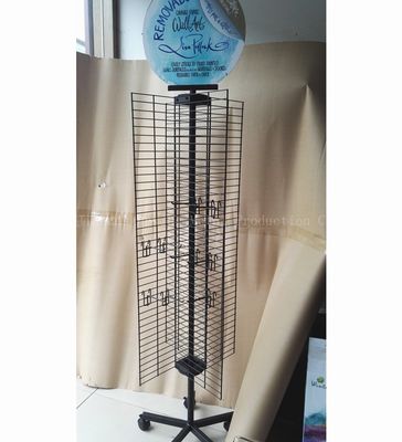 4면 W500mm H1800mm 자전 진열대, 걸이를 가진 휴대전화 부속품 진열대