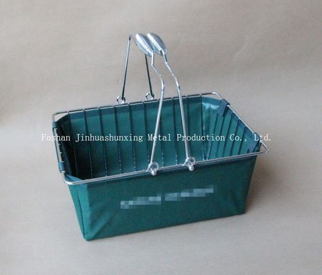 욕실용 녹색 W215mm L285mm 철사 바구니, 손잡이가 있는 주방, 베이스, 천 가방