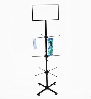 3 Tiers 550mm Width 1780mm Height Rotating Display Rack For Phone Case