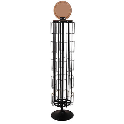 반사경과 카드 표시대를 회전시킨 L350mm H1600mm 방적 디스플레이 걸이