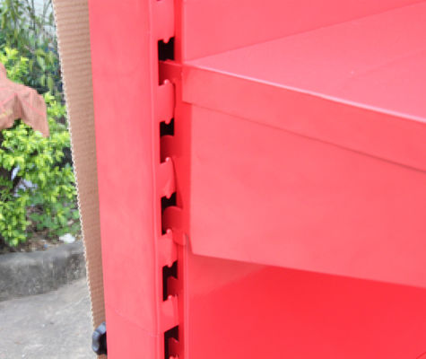 Bright Red TUV Approve Tool Rack Pegboard , Peg Display Rack For Retail Store