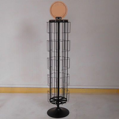 우편 엽서 디스플레이 금속을 회전시키면서, L1680mm W350mm 회전하는 리테일 디스플레이는 서 있습니다